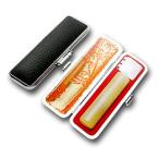 印鑑 はんこ 実印 牛角 純白（芯持） 15mm 印鑑ケース(銀枠)付き 個人印鑑 ハンコ 判子 名前 送料無料