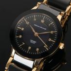 レディース腕時計 マウロジェラルディ MauroJerardi ウォッチ ブラックダイアル ソーラー腕時計 女性用腕時計 防水 電池交換不要 mj044-1 ブラック×ゴールド