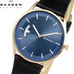 スカーゲン SKAGEN 腕時計 メンズ ホルスト 40mm 革ベルト SKW6395 watch 時計 ダークブラウン ブルー