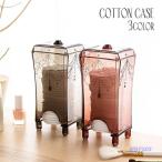  cotton case case take out . cotton inserting desk make-up tool clear case storage case transparent stylish lovely interior miscellaneous goods 