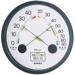 エンペックス気象計 温度湿度計 エスパス温湿度計 壁掛け用 日本製 ブラック TM-2332