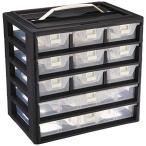 JEJアステージ 引き出し式ケース ストッパー付き 仕切版付きストッパーケース 5A-902 [幅29.4×奥行20×高さ28cm] 小物収納