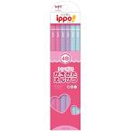 トンボ鉛筆 鉛筆 ippo かきかたえんぴつ 4B プレーン Pink KB-KPW04-4B