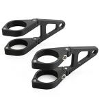 ショッピングf-05d デイトナ(Daytona) バイク用 ヘッドライトステー 汎用 フォーククランプ アルミヘッドライトブラケット φ35mm/ショート 27901