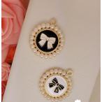 チャーム リボン デコレーションパーツ スマホデコ 1個