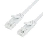 ホーリック LANケーブル UTP カテゴリー6A フラット 50cm ホワイト LC05-034FW