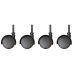 ライクイット ( like-it ) ノーマルキャスター 4個セット (ライクイット製品・吉川国工業所製品 専用) ブラック 取付け時高さ: