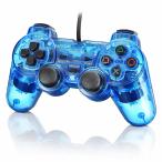 【あの頃の操作感】PS2 コントローラー 有線 プレステ2 PS1 対応 DualShock形状 レトロコンソール ゲームパッド 4カラー
