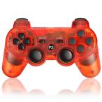 【懐かし操作を再現】PS3 コントローラー ワイヤレス 無線 振動機能 互換 Bluetooth 接続 簡単 ペアリング クリアカラー対応