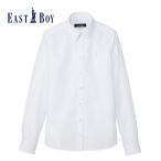 EASTBOY длинный рукав рубашка East Boy Broad рубашка мокрый kyua обработка школьная рубашка помятость став трудно женский белый белый 5205000 6205000