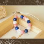 パワーストーン ストラップ 天然石 ラピスラズリ インカローズ