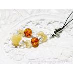 ショッピングパワーストーン パワーストーン ストラップ 天然石 琥珀 シトリン