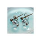 パワーストーン ピアス 天然石 水晶 チタン