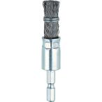 研削研磨用品 軸付ブラシ ＴＲＵＳＣＯ　筒型ブラシΦ１５Ｘ軸６　鋼線０．３　くくりタイプ　  (TEB-15S)