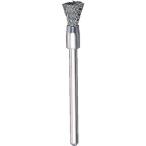 研削研磨用品 軸付ブラシ ＴＲＵＳＣＯ　エンド型ブラシ　砥粒入ナイロン　線０．３Ｘ筒径Φ５Ｘ軸Φ３　  (53E-12)