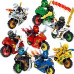 ブロック互換 レゴ 互換品 レゴブロック レゴミニフィグ ニンジャゴー 忍者とバイク各8台 クリスマス プレゼント
