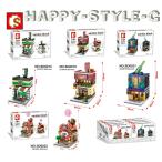 ブロック互換 レゴ 互換品 レゴミニモジュール式 キャンディーショップ4個セット レゴブロック LEGO クリスマス プレゼント