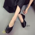 入園式 走れるパンプス 痛くない パンプス 靴 レディース ミドルヒール パンプス 黒 Vカット 歩きやすいパンプス ヒール3.5cm スムース調 太ヒール 幅広 甲高