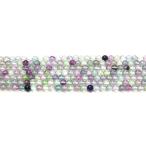 Yahoo! Yahoo!ショッピング(ヤフー ショッピング)フローライト レインボー 4mm 丸玉 天然石 ビーズ 半連 約17〜18cm