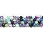 Yahoo! Yahoo!ショッピング(ヤフー ショッピング)フローライト レインボー 8mm 丸玉 天然石 ビーズ 半連 約17〜18cm