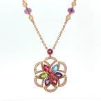 ブルガリ ディーヴァドリーム マルチカラー ダイヤ ネックレス K18PG 新品仕上げ済み♪送料無料・返品可♪