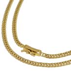 K18YG 6 поверхность двойной плоский колье 40cm 10.4g A!ki разделение 18 золотой желтое золото! бесплатная доставка * возможен возврат товара!