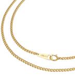 K18YG 2 поверхность одиночный плоский колье 57cm 7.6g A!ki разделение 18 золотой желтое золото! бесплатная доставка * возможен возврат товара 