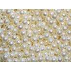 まんまるフェイク コットンパール★オフホワイト 3mm〜12mm/穴なしパールビーズ