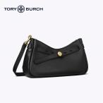 ショッピングボディ TORY BURCH トリーバーチ ROMY PEBBLED TOP ZIP CROSS BODY ロミー ジップトップ クロスボディ ブラック グレー ティラミス