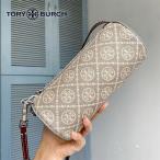 ショッピングモノグラム TORY BURCH トリーバーチ Tモノグラム ユーティリティ シリンダーバッグ ショルダーバッグ 斜め掛け ネイビー グレー