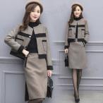 秋冬 セットアップ 【ダッフルコート+ダッフル スカート】レディース フォーマル スーツ セレモニースーツ 女性用 オフィス 通勤 おしゃれ服装 母親 母の日