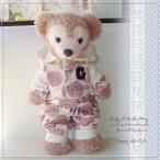 【ゆうパケットＯＫ！】ダッフィー*シェリーメイコスチューム・Sサイズ43cm★大人気大きめドットシリーズ新作・カバーオール（薄ピンク）*all-2【洋服】