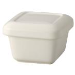 萬古焼 おひつ 陶器 白釉 (小) 角型 1