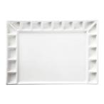 MEEDEN керамика производства Mini акварель Palette 18 дыра &amp; большой смешивание район мойка удобный белый 20.3 x 1.9 x 14 cm