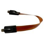 フラット電源線 F メスコネクタ 防犯カメラ 延長コード 27cm 隙間ケーブル室内 窓戸 屋外用 アンテナ地デジ/BS/CS対応 F型 サッシ/窓用