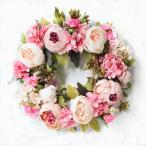 ショッピングリース プリザーブド フラワーリース 母の日 プレゼント リース リース 飾り 玄関 部屋 造花 フラワー ギフト 2024年母の日 お祝い