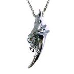 Yahoo! Yahoo!ショッピング(ヤフー ショッピング)ロックなスカル　シルバー925　デザイン　ペンダント　ブラック/50ｃｍ/ネックレス/黒/SV925/キュービックジルコニア/どくろ