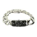 ステンレススチール　ブレスレット　”fleur de lis”　burning bull/バーニングブル