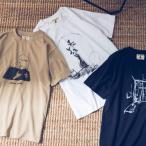 ユニセックス　-by RYOJI OBATA×OMNES プリント半袖Tシャツ リョウジ オバタ コラボ アートプリント レディース メンズ カジュアル HAPTIC ハプティック