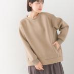 OMNES スポンジポンチ後裾ファスナープルオーバー  レディース 長袖 カジュアル フリーサイズ  ダンボール素材 ダンボールニット ダンボール