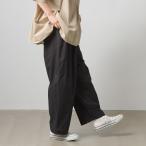 OMNES リーニエントタイプライター2枚仕立てパンツ  レディース ロングパンツ カジュアル フリーサイズ  ウエストゴム 綿100 コットン100