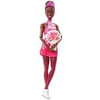 バービー Winter Sports Ice Skater Brunette Doll 12 Inches with Pink Dress Jac