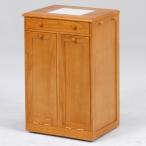 ごみ箱内蔵薄型キッチンカウンター 隠しキャスター付き 幅45cm高さ71cm ナチュラル MUD-6256NA hg-mud-6256na