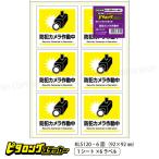 はがせる!ピタロングステッカー 防犯カメラ作動中 強粘再剥離 A4・6面 92×92mm しっかり貼れてキレイにはがせるシール ヒサゴ HISAGO-KLS120