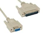 Kentek 25 футов DB9 женский -DB25 мужской Null модем серийный принтер кабель адаптор код 28 AWG F/M молдинг D-SUB RS-232 кроссовер 9 из 25pi_ параллель импорт 