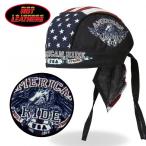 ショッピングアメリカンイーグル 米国直輸入! ホットレザー アメリカンライドイーグル プレミアム ヘッドラップ 星条旗 ヘルメットインナー バンダナ インナーキャップ サイズフリー バイクに!