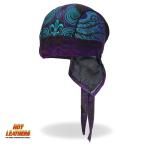 Hot Leathers head LAP фиолетовый бледно-голубой [Cross De Lis Headwrap] бандана шлем внутренний размер свободный американский прямой импорт hot кожа мотоцикл 