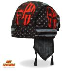 Hot Leathers head LAP чёрный красный звезда статья флаг шлем Warrior Headwrap бандана шлем внутренний размер свободный американский прямой импорт hot кожа мотоцикл 
