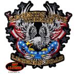 日本未発売! セール価格! ホットレザー レジェンズソアーパトリオティックイーグル ワッペン 米国直輸入! カスタム 布製 アイロン対応 サイズ大 背中用