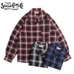 SUGAR CANE Sugar Cane RAYON OMBRE CHECK OPEN SHIRT искусственный шелк on пятно проверка открытый рубашка SC29120